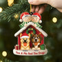 6346OUS2 acrylic couple with dog ornament_ personalized christmas gifts 6346OTV5C