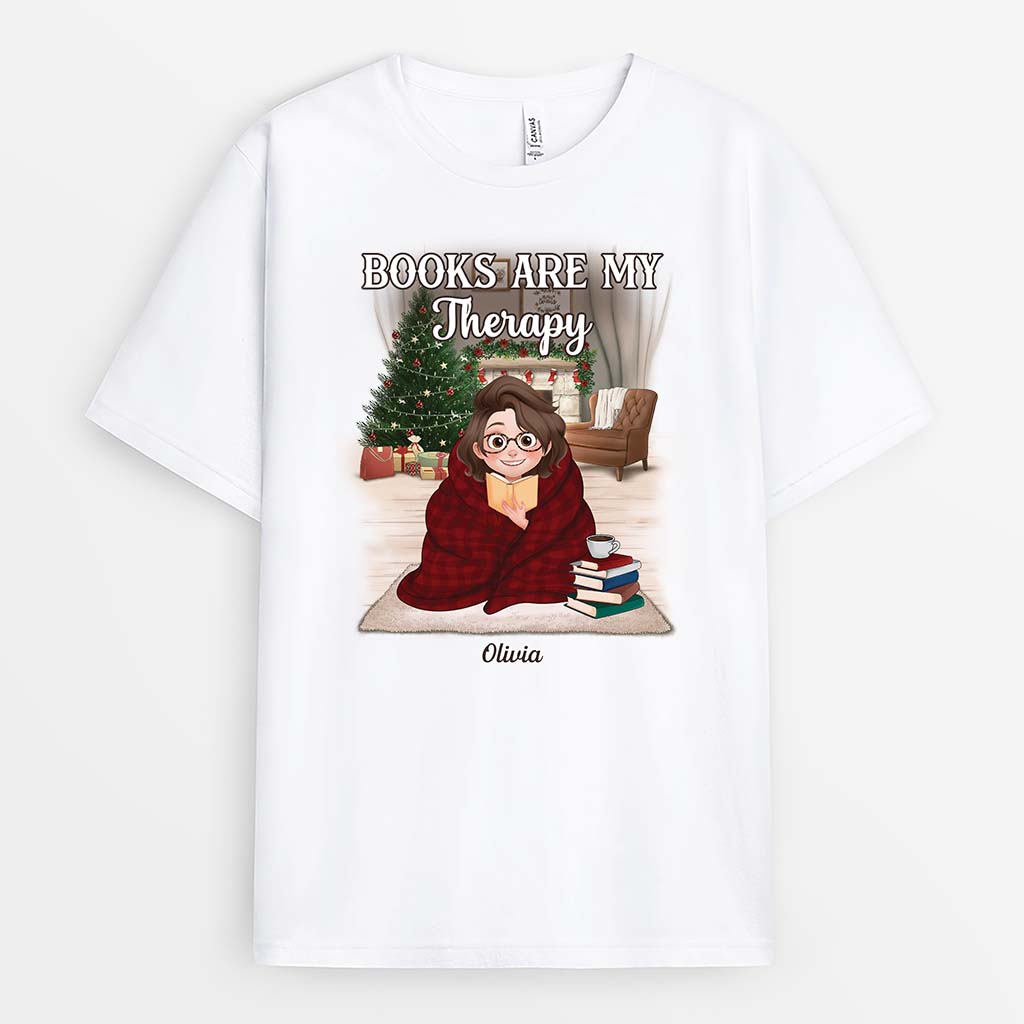 6348AUS1 books are my therapy t shirt personalized gifts for book readers 6348AKL5A_1