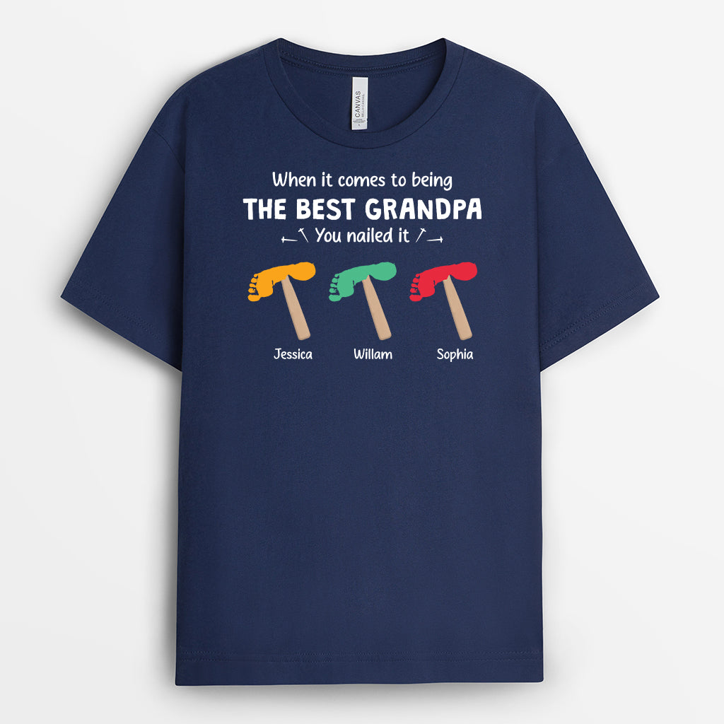 6362AUS2 when it comes to being the best dad you nailed it_ shirt custom dad gifts 6362A8ANB