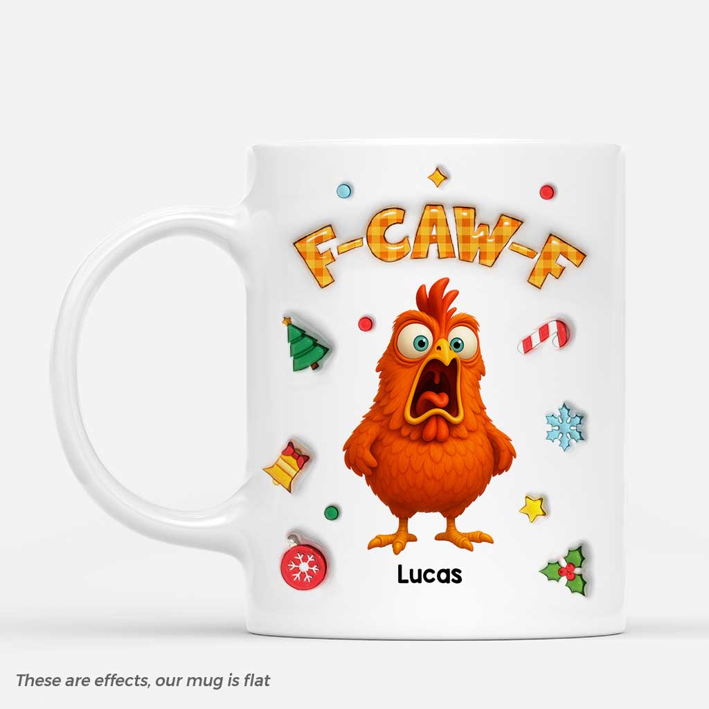 6364MUS1 3d printing effect funny f caw f mug personalized christmas gifts 6364M8TWA