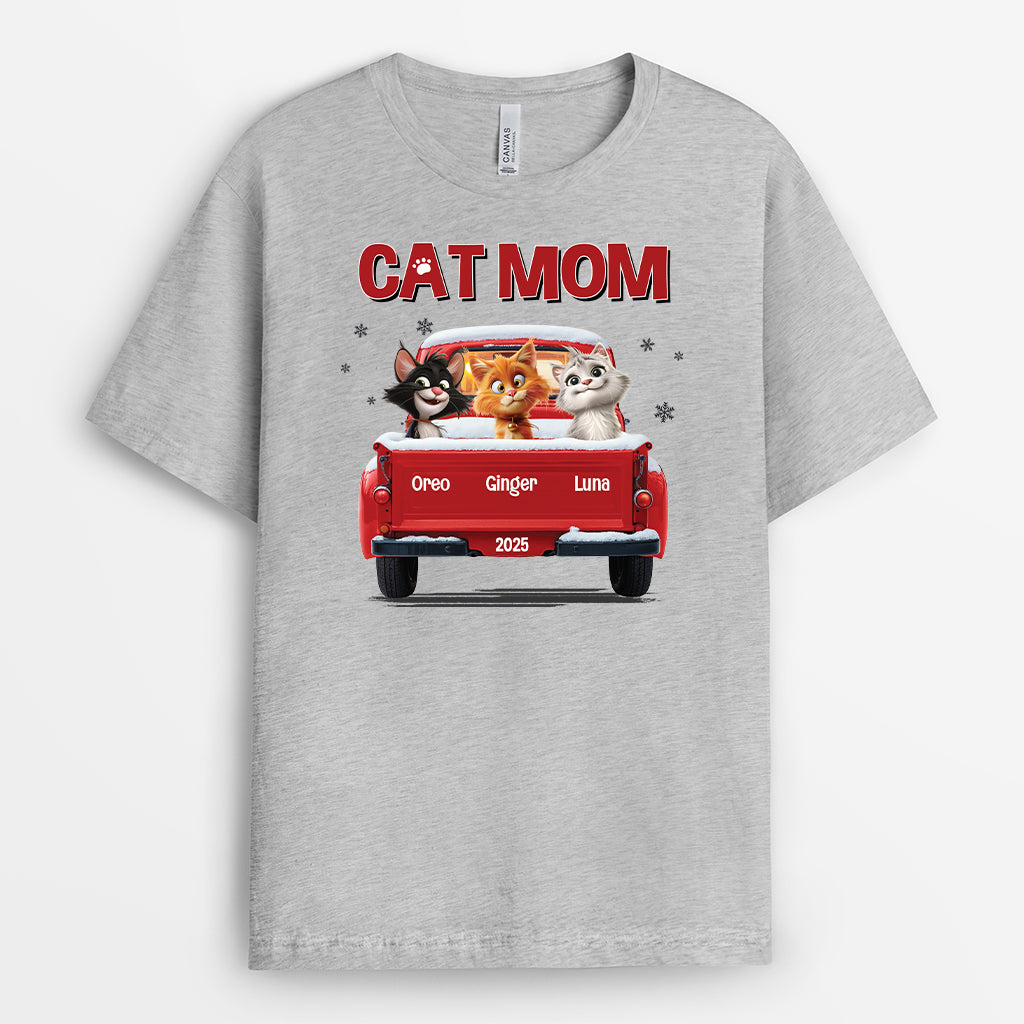 6368AUS1 personalized cat mom gifts shirts with cats on them 6368A8QAD