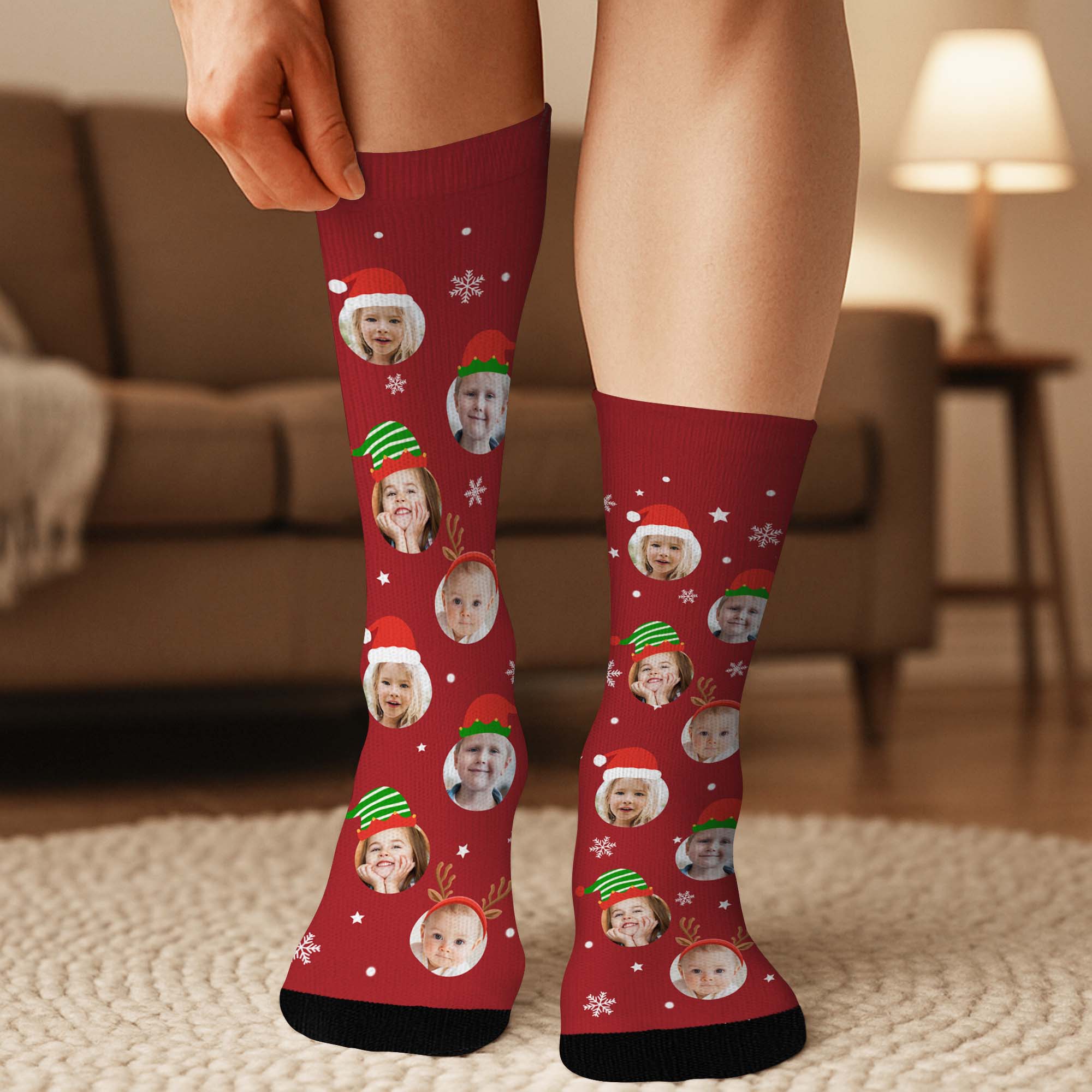 6369JUS3 custom socks with faces on them christmas gifts for family 6369JKVAI