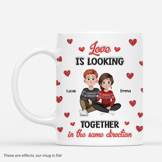 6373MUS1 3d printing effect personalized love is mug matching gifts for couples 6373MTLAG_1_08bc0874 7c31 457d a3f2 c8649ba20c03