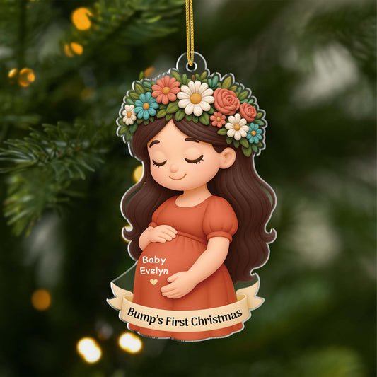 6380OUS1 3d printing effect custom acrylic xmas ornaments mom to be gifts 6380O8PAA