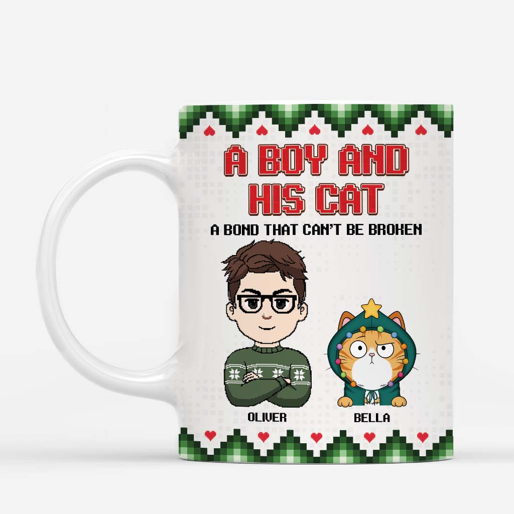 6384MUS1 personalized cat and owner mug christmas gifts for cat lovers 6384MTZZD
