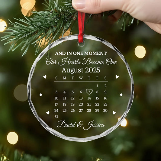 6387OUS2 glass christmas ornaments personalized calendar gifts for couples 6387O8VNG