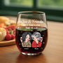 6390IUS1 custom stemless wine glasses wine friends get us through the year 6390IK6ZA2