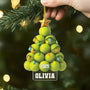 6394OUS2 3d printing effect acrylic tennis ornaments custom christmas gifts 6394OKTTB