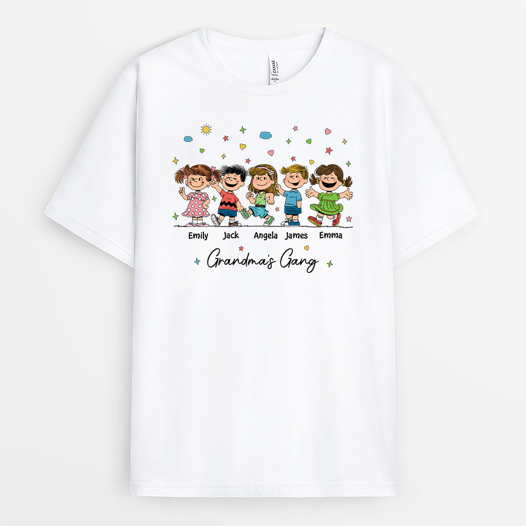 6395AUS1 personalized shirts with cartoon grandkids gifts for grandparents 6395ATYCA