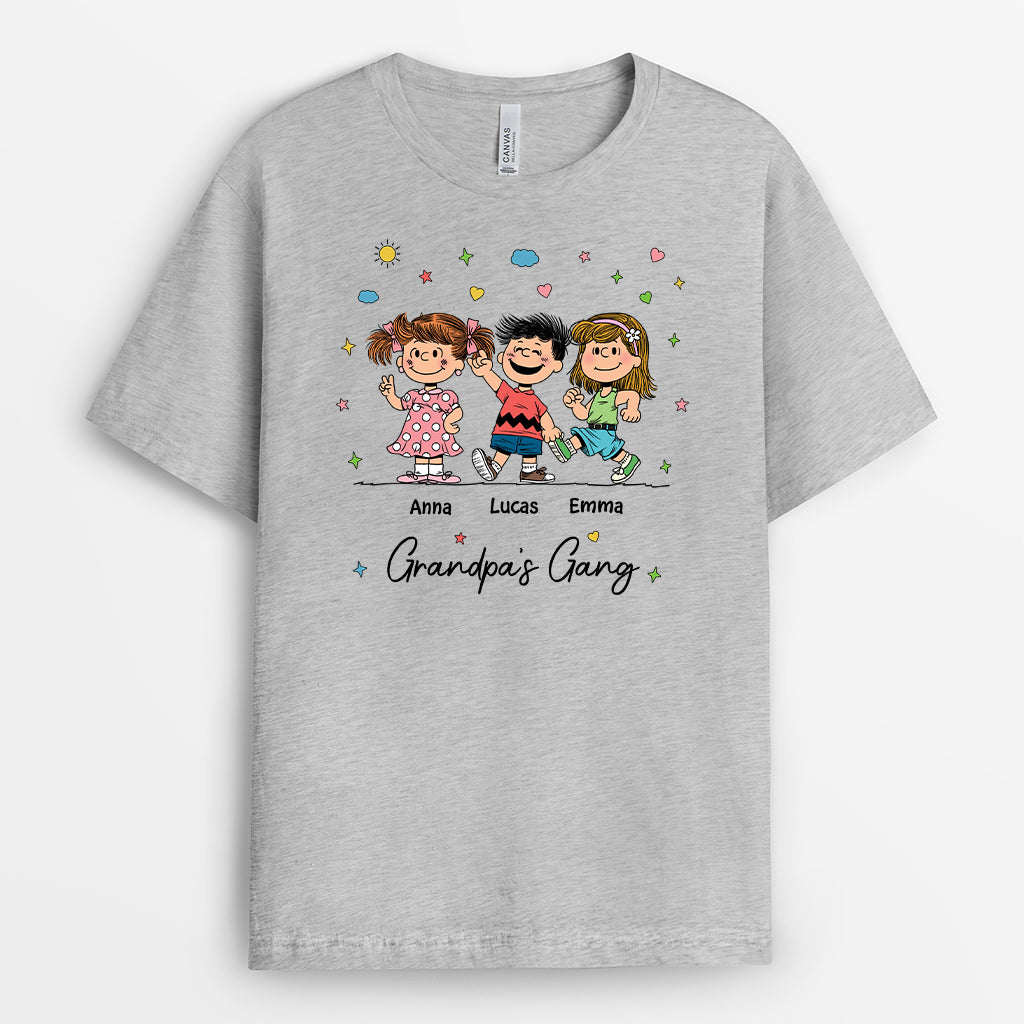 6395AUS2 personalized shirts with cartoon grandkids gifts for grandparents 6395ATYCA