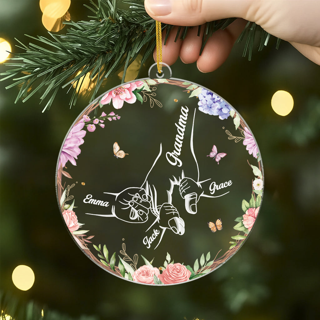 6401OUS2 acrylic floral christmas ornaments custom gifts for mom grandma 6401O3TQA