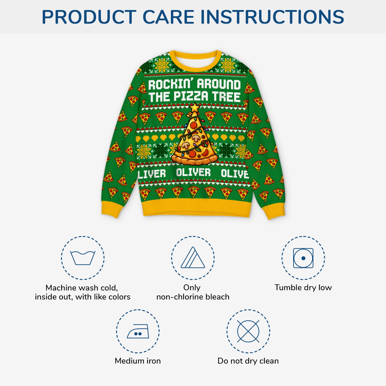 6402WUS4 custom ugly christmas sweater funny gifts for pizza lovers 6402WTVMA
