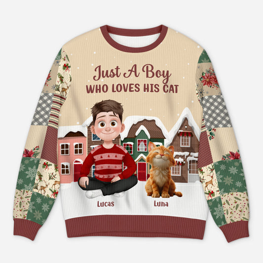 6405WUS1 personalized ugly christmas sweater xmas gifts of cat lovers 6405WTVZD