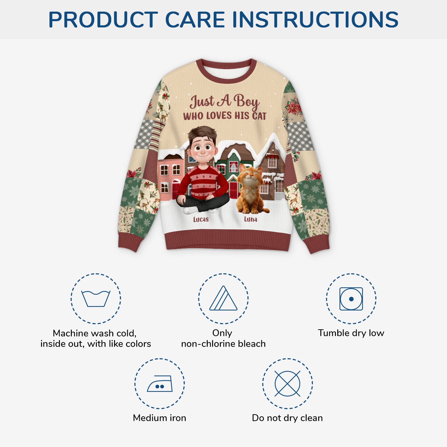 6405WUS4 personalized ugly christmas sweater xmas gifts of cat lovers 6405WTVZD