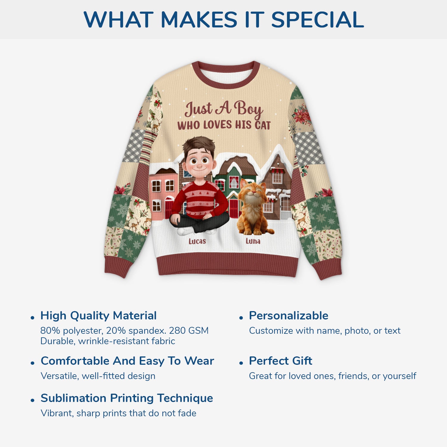 6405WUS5 personalized ugly christmas sweater xmas gifts of cat lovers 6405WTVZD