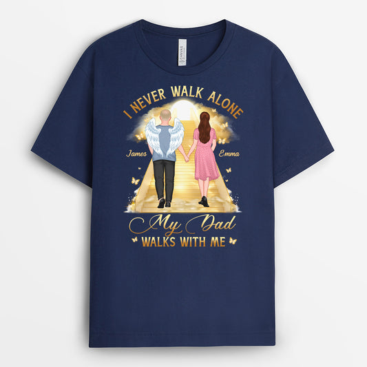 6410AUS2 i never walk alone shirt for couples custom memorial gifts for loss of husband 6410A6VTG