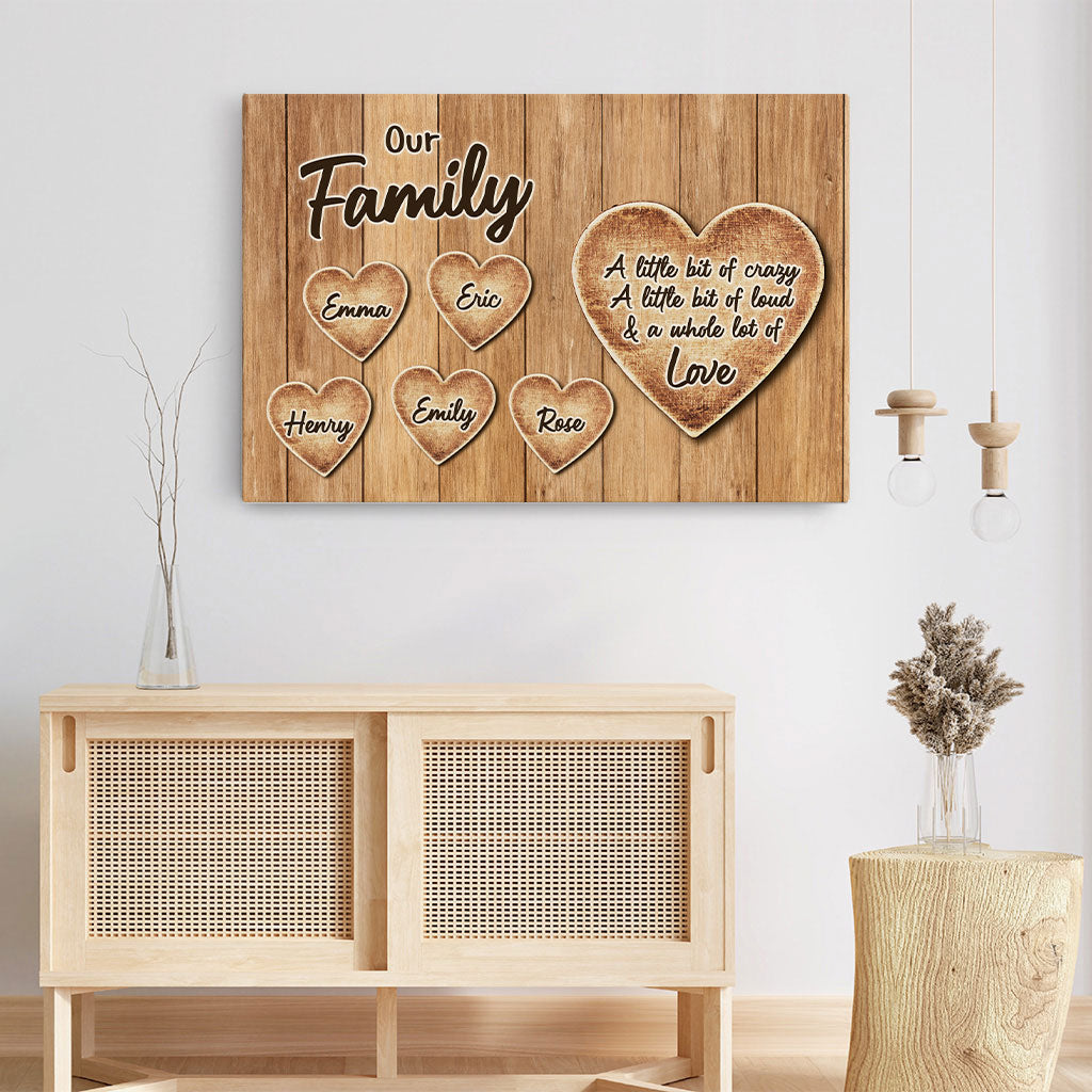 6413CUS3 personalized family gift_ family a little bit of crazy canvas 6413C_7c5121fc f944 41f8 90f7 239d99adfc3d