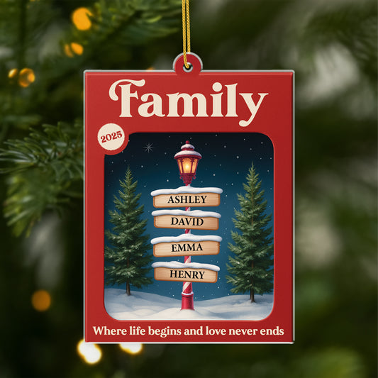 6422OUS1 3d printing effect custom acrylic xmas ornaments family where life begins and love never ends 6422O6VZI