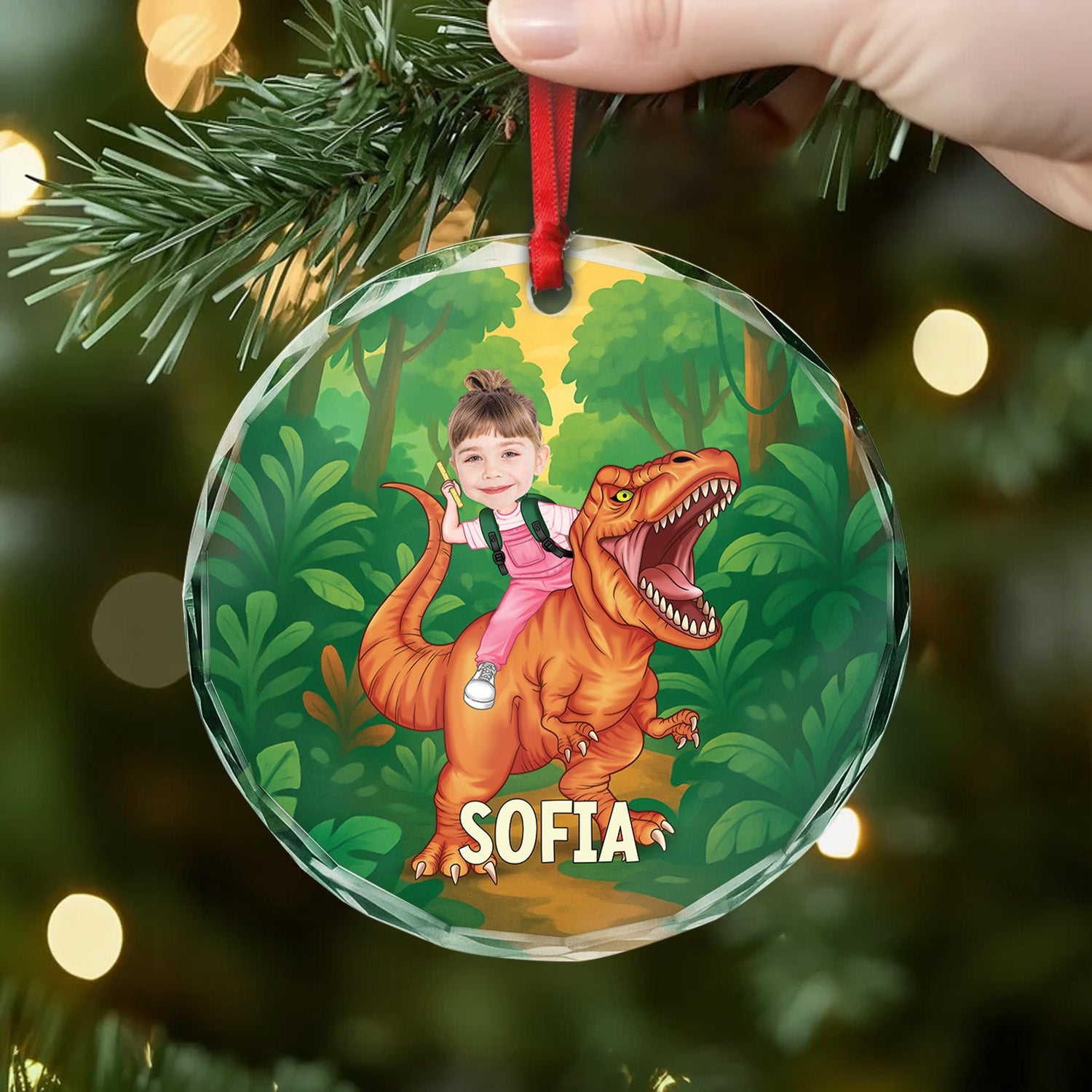 6425OUS2 glass dinosaur christmas ornament_ custom gifts for son daughter 6425O6ZNK