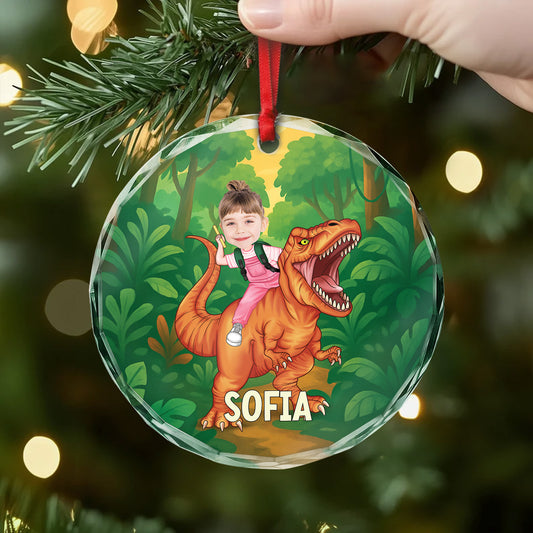 6425OUS2 glass dinosaur christmas ornament_ custom gifts for son daughter 6425O6ZNK