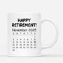 6428MUS3 happy retirement mug with calendar design custom retirement gifts 6428M3TNA
