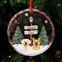 6439OUS1 personalized glass christmas ornaments gifts for dog lovers 6439O