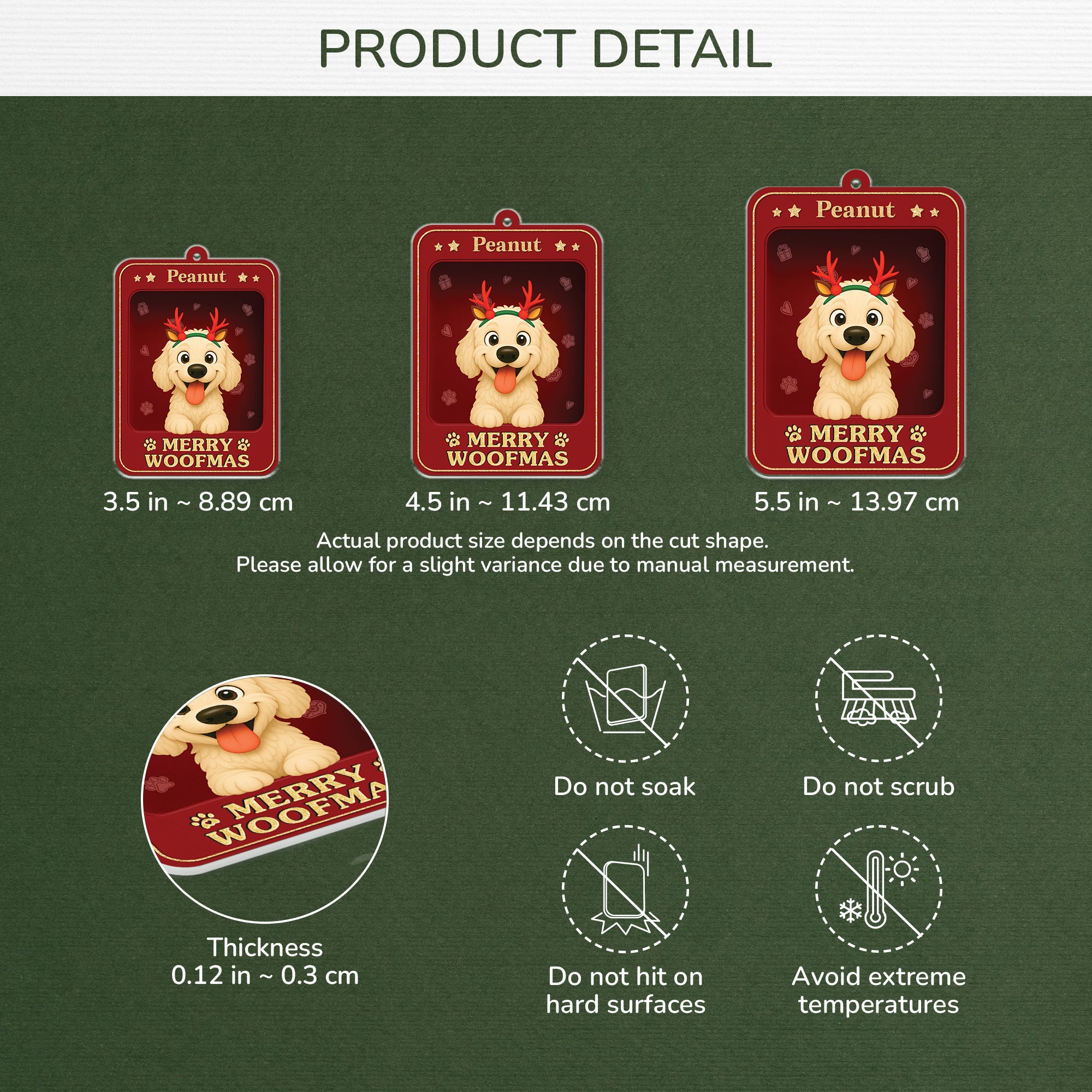 6442OUS3 3d printing effect merry woofmas doormat personalized xmas gifts for dog lovers 6442O8MZC