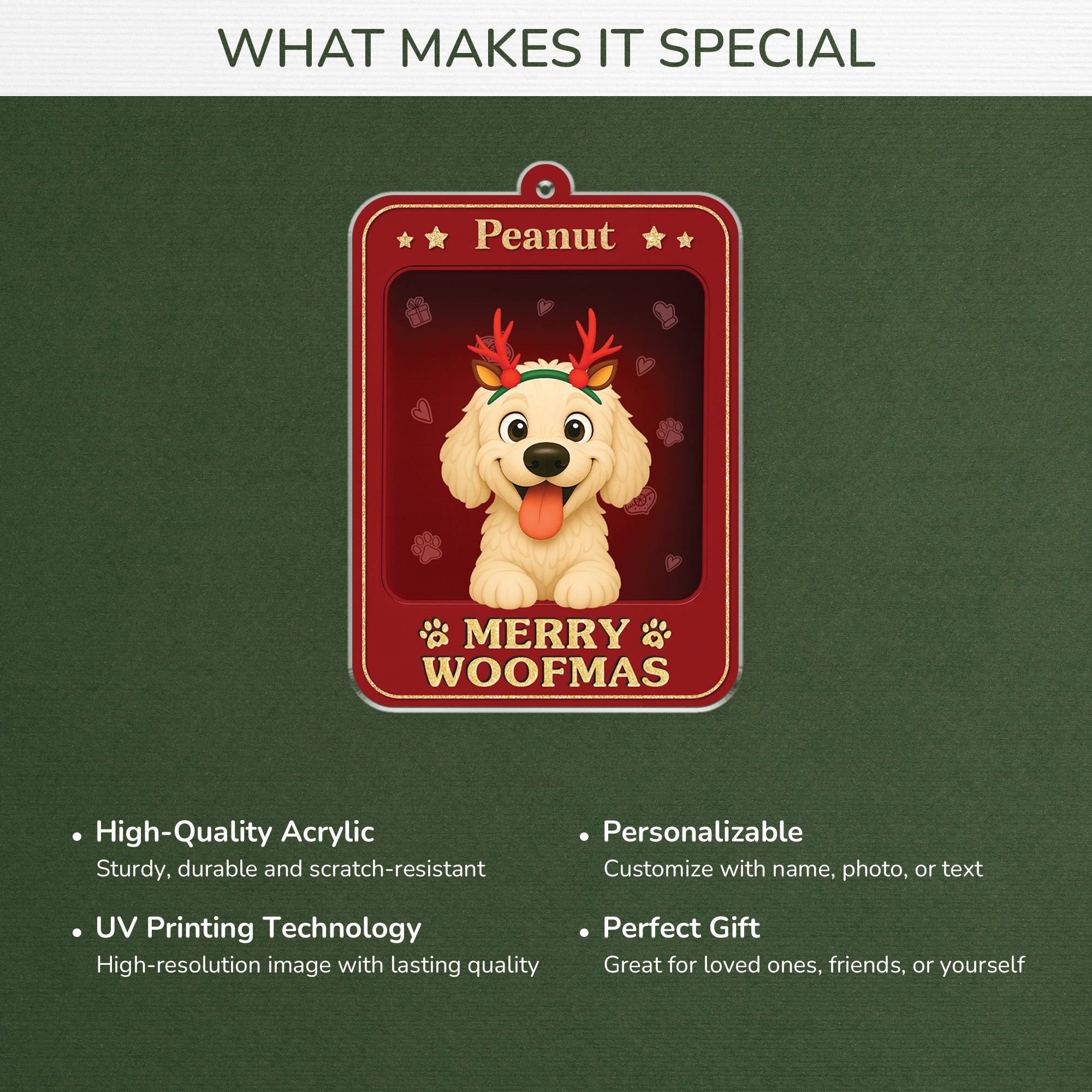 6442OUS4 3d printing effect merry woofmas doormat personalized xmas gifts for dog lovers 6442O8MZC