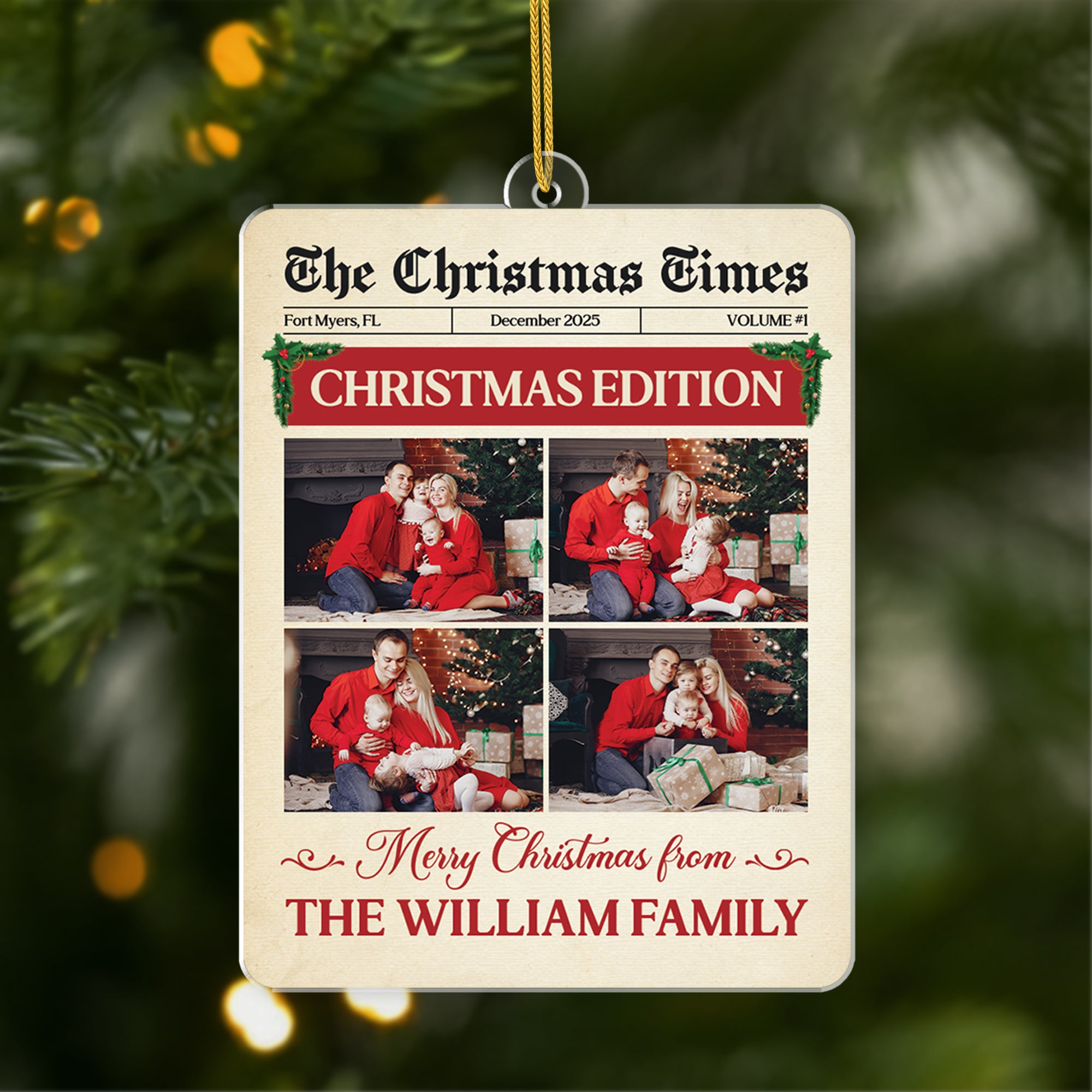 6450OUS1 acrylic photo ornaments custom family gifts the christmas times 6450OTVNI