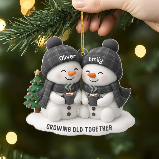 6452OUS2 3d printing effect acrylic snowman couple ornaments custom xmas gifts 6452O8V5G