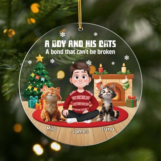 6454OUS1 custom acrylic christmas ornaments xmas gifts for cat owners 6454OKM5C