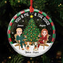6458OUS1 glass couple with dog ornament_ personalized christmas gifts 6458O3VMC