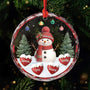 6461OUS1 glass snowman ornament custom christmas gifts for grandma grandpa 6461O3PCA