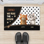 6464DUS2 we rule the house cat doormat personal gifts for cat lovers 6464D6V5D
