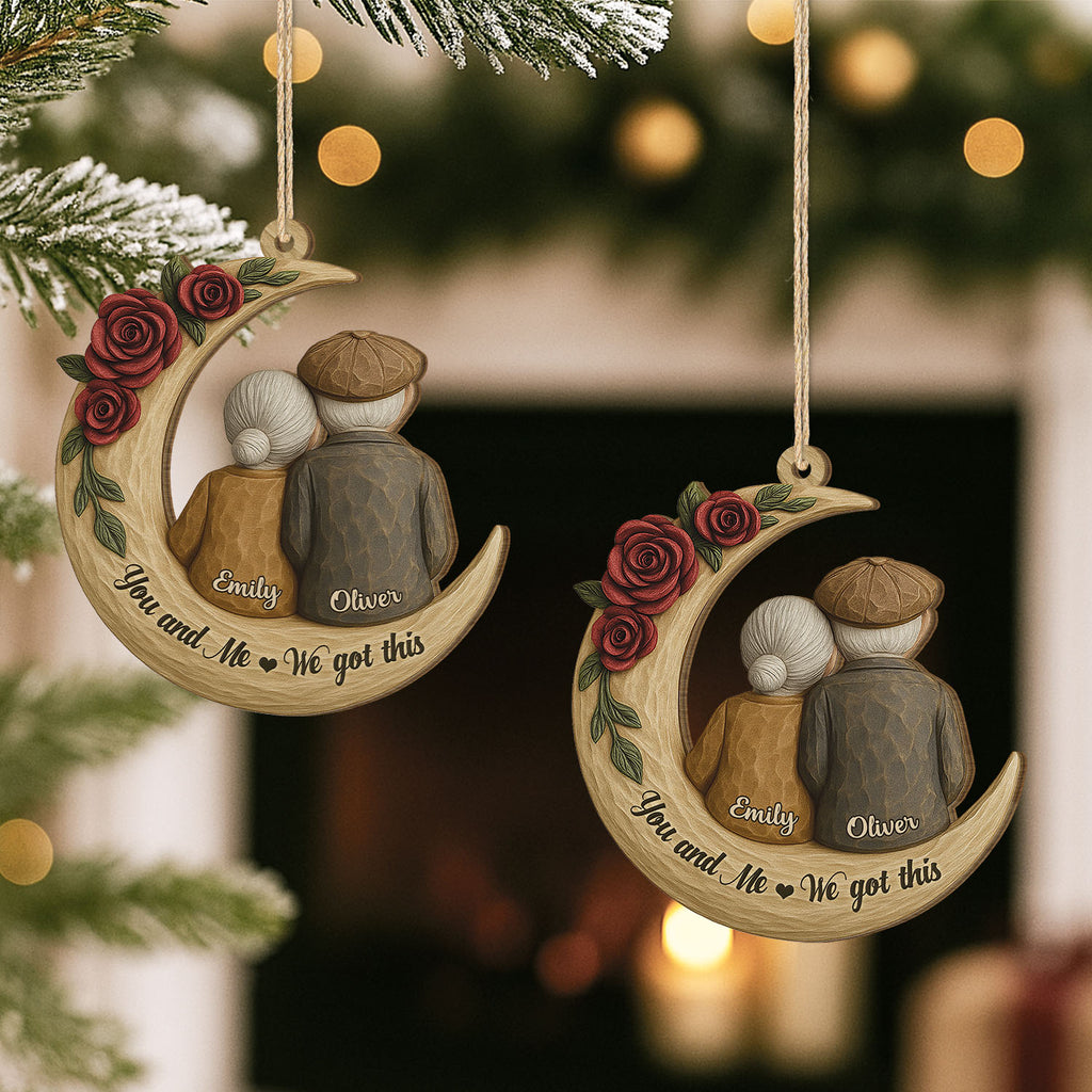 6466OUS2 custom 1 layered wooden ornament couples christmas gifts annoying each other since 6466O6V5G
