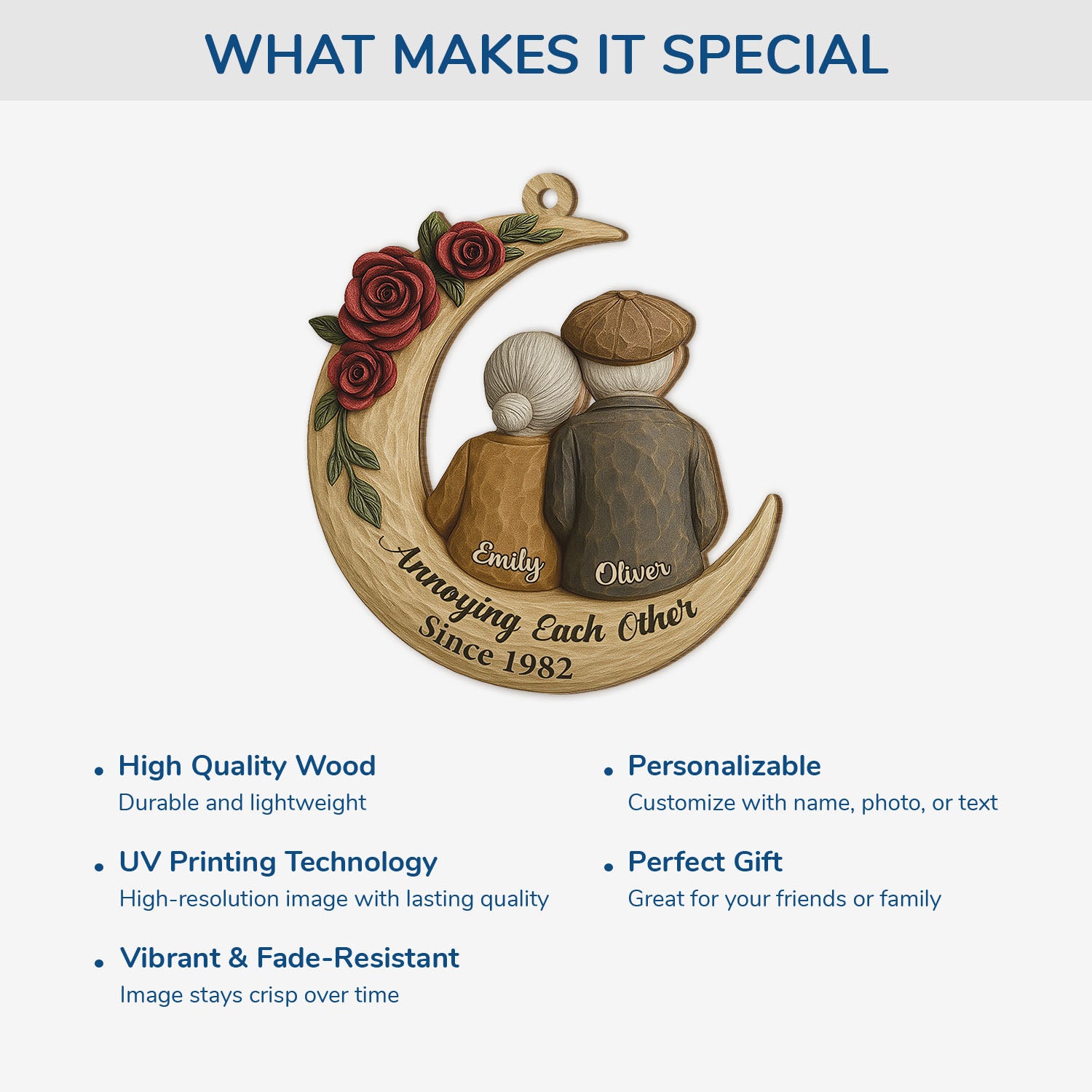 6466OUS4 custom 1 layered wooden ornament couples christmas gifts annoying each other since 6466O6V5G