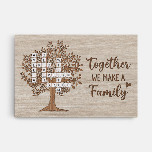 6467CUS1 personalized family crossword canvas together we make a family 6467C6L5I_e70e1cd7 00e1 4772 a52d 794b09cf30b1