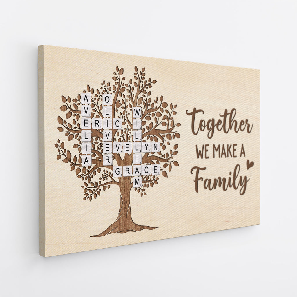 6467CUS2 personalized family crossword canvas together we make a family 6467C6L5I_d1e434c1 9864 425b bbe0 81b8e6e73c17