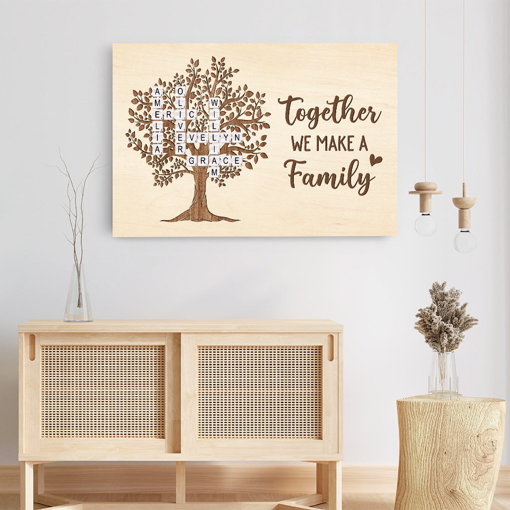 6467CUS3 personalized family crossword canvas together we make a family 6467C6L5I_7b7cdf5d 10a0 4c26 9a89 1156bfd0b2d8