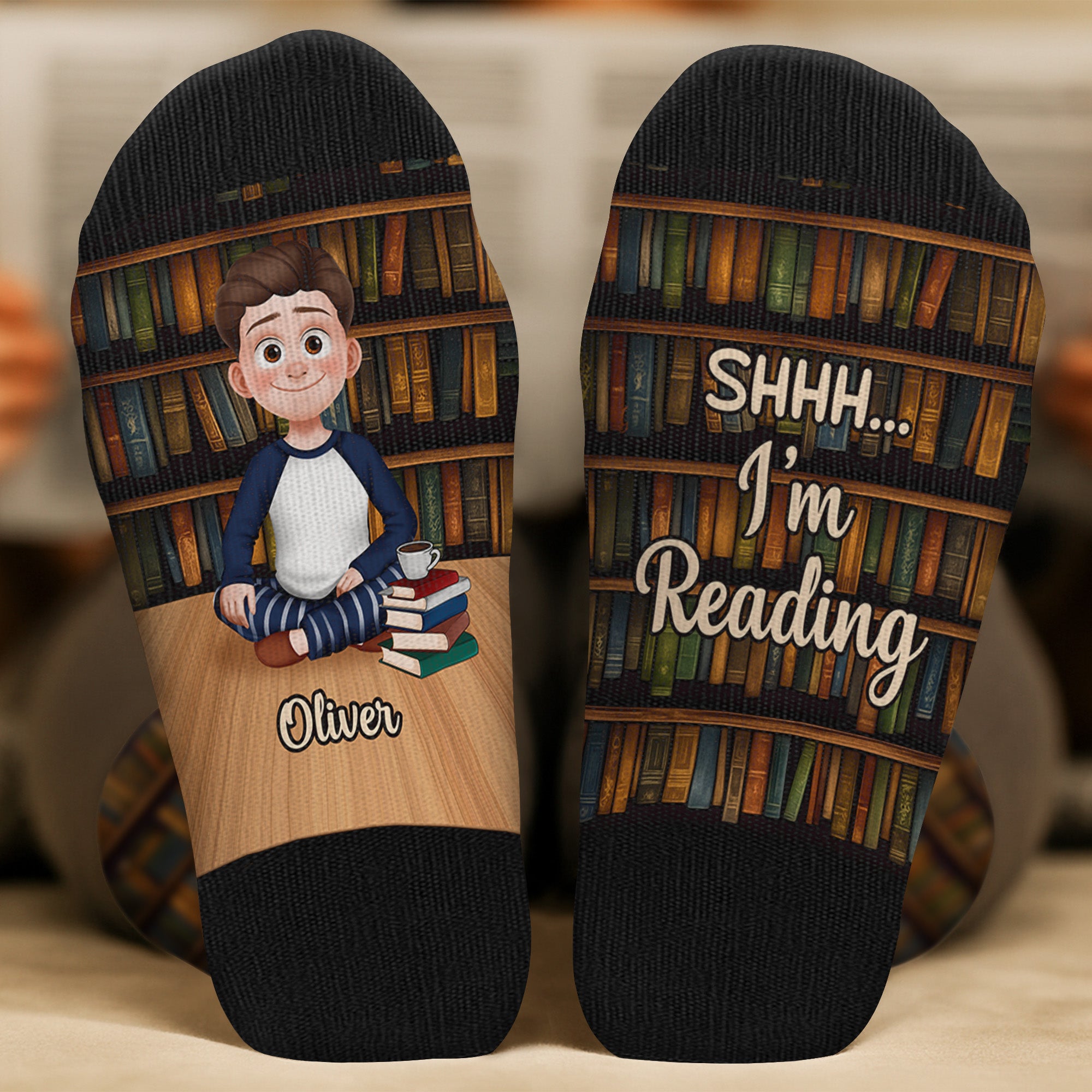 6470JUS2 personalized book themed socks_ gifts for book lovers 6470J8QMA