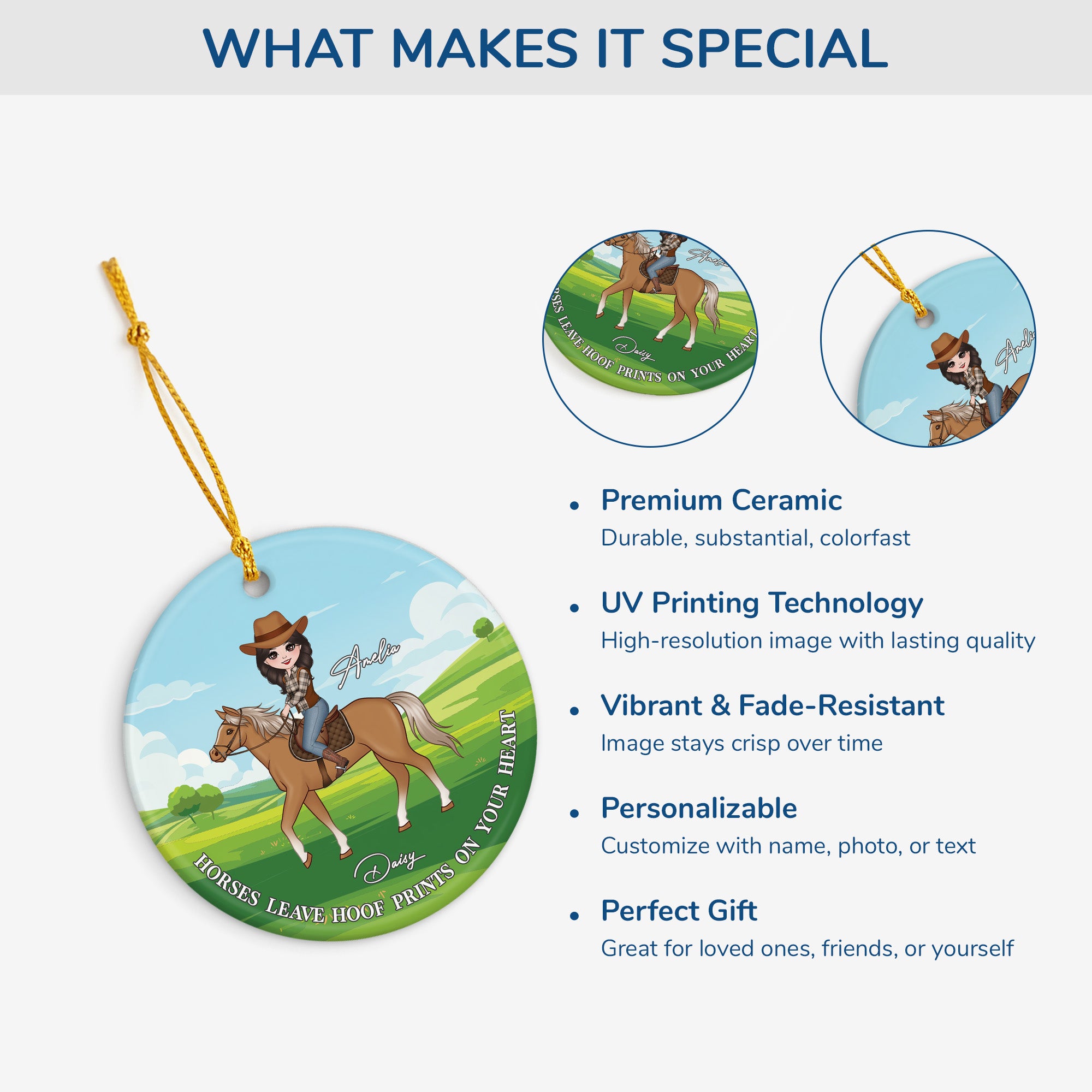 6476OUS4 ceramic horse christmas ornament custom horse gifts for women 6476O3Q0U