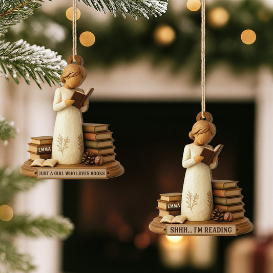 6479OUS2 3d printing effect custom 1 layered wood xmas ornaments gifts for book lovers women 6479O8VMA