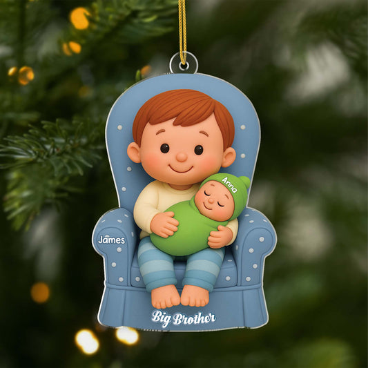 6481OUS1 3d printing effect acrylic sibling christmas ornaments_ personalized gifts for kids 6481OKVTEC