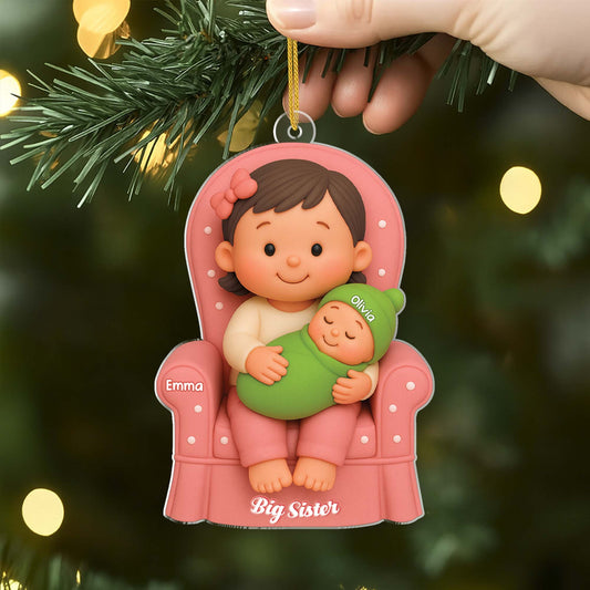 6481OUS2 3d printing effect acrylic sibling christmas ornaments_ personalized gifts for kids 6481OKVTE