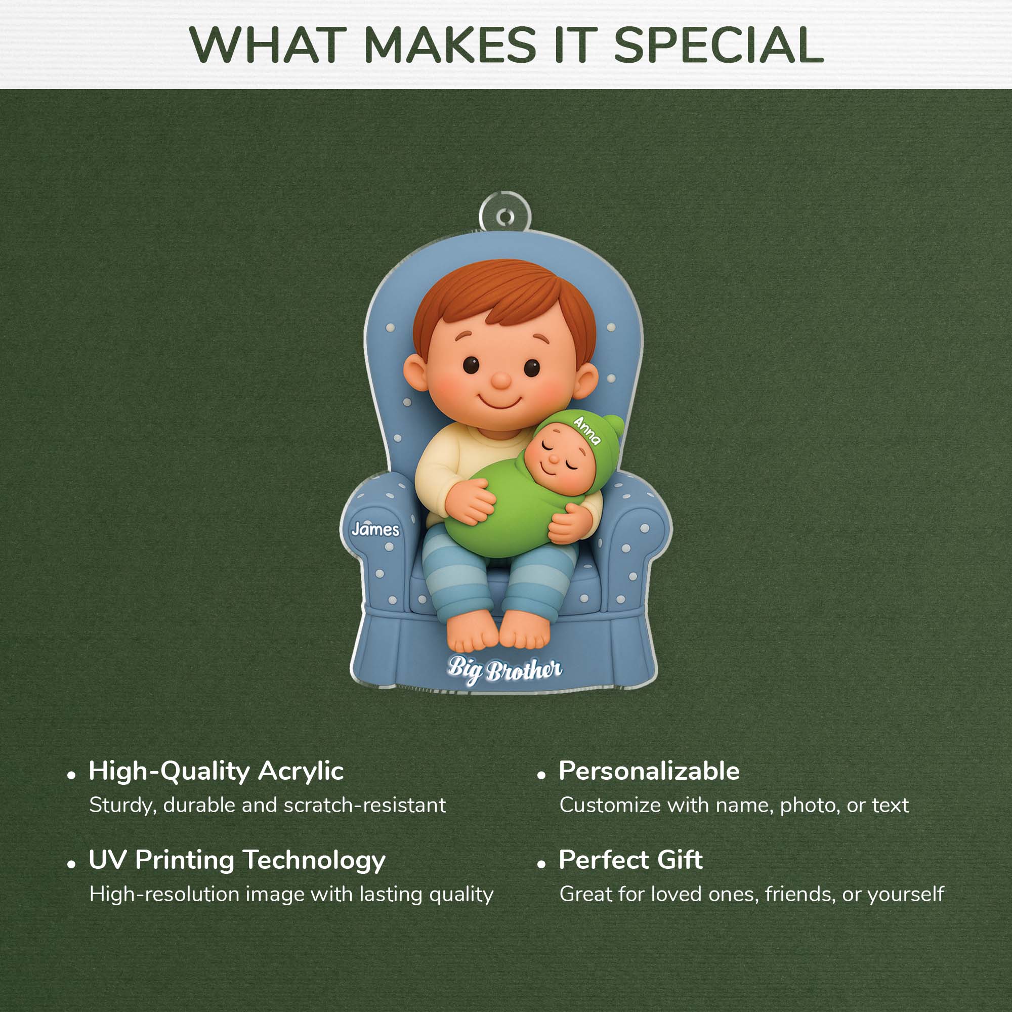 6481OUS4 3d printing effect acrylic sibling christmas ornaments_ personalized gifts for kids 6481OKVTE