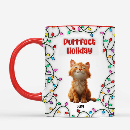 6487MUS2 3d printing effect merry christmas mug personalized cat gifts for owners 6487MKMAD