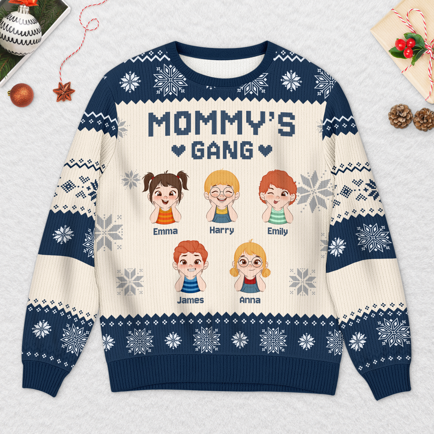 6498WUS2 custom ugly christmas sweater gifts for mom dad 6498WKP5A