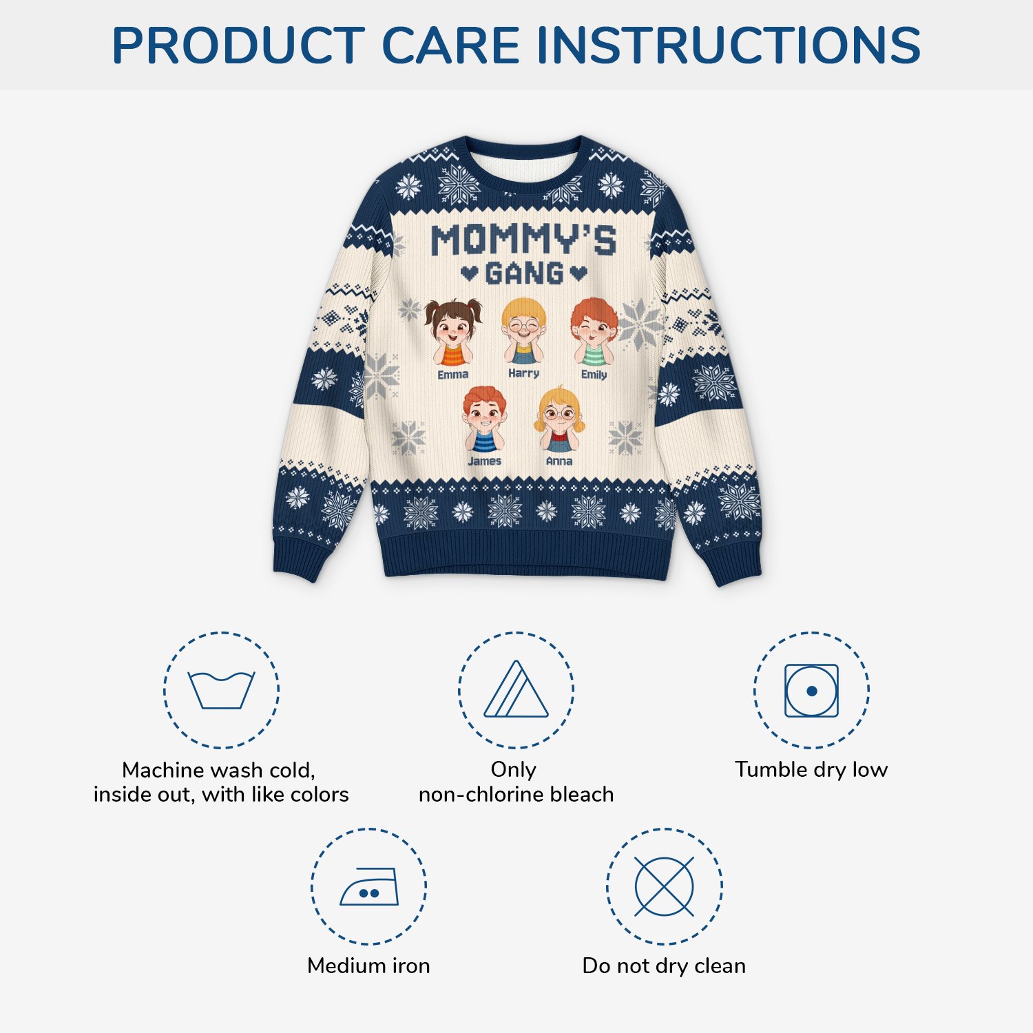 6498WUS4 custom ugly christmas sweater gifts for mom dad 6498WKP5A