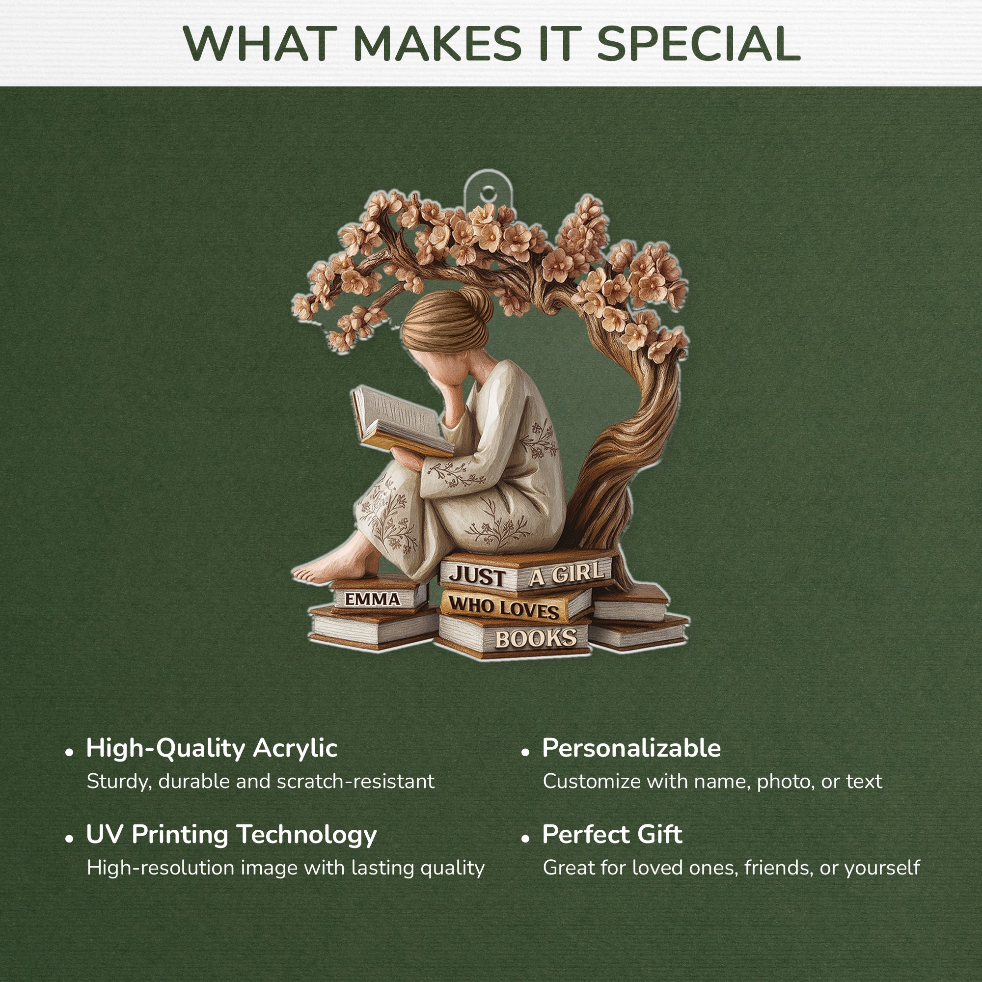 6504OUS4 3d printing effect acrylic book lover ornament_ christmas gifts for her 6504O3TZA