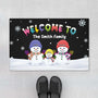 6516DUS1 snowman family welcome doormat_ personalized christmas gifts 6516DTLNI_1